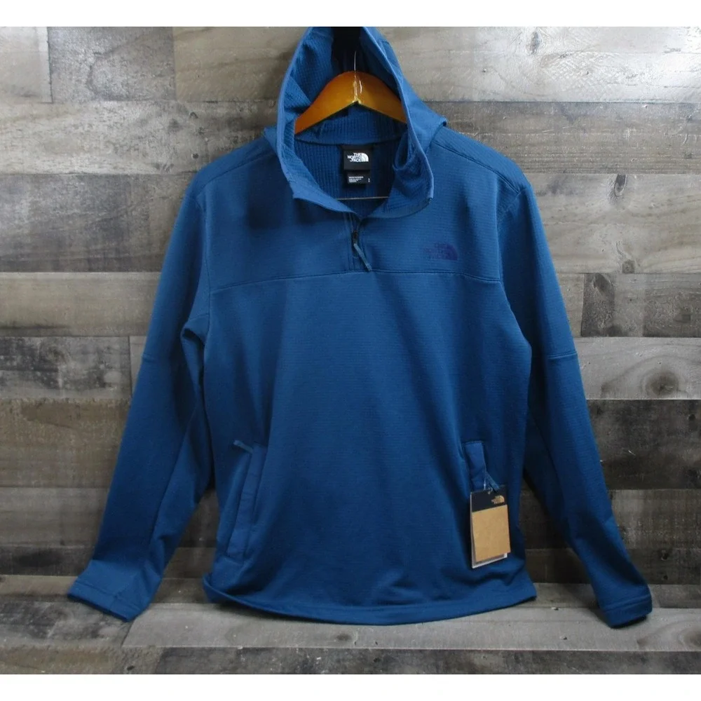 North Face Pullover Hoodie Mens Small Monterey Blue Wyrte PO UPF 40+ Outdoor